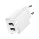 Nabíječka Baseus Compact 2U 2×USB-A 10W - bílá