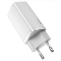 Nabíječka Baseus GaN2 Lite 65W USB+USB-C - bílá