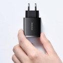 Baseus CCCP30UE nabíječka 30W USB-C + 2×USB-A černá