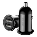 Nabíječka do auta Baseus Grain Pro 24W 2xUSB-A černá