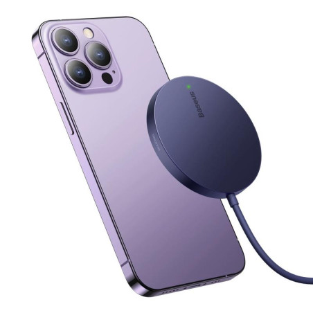 Baseus Simple Mini3 15W bezdrátová nabíječka - fialová