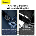 Nabíječka do auta Baseus 65W 1x USB, 1x USB-C šedá