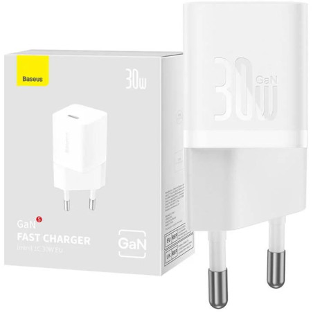 Nabíječka Baseus GaN5 Mini 30W USB-C bílá