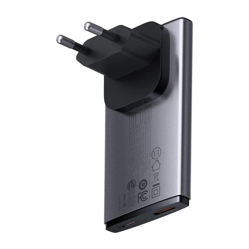 Nabíječka Baseus GA N5 Pro Ultra Slim 65W pro zařízení - šedá