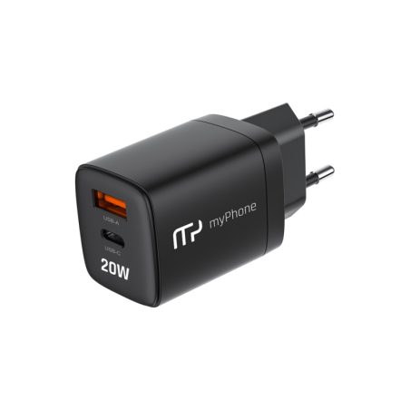 myPhone SWIFTCHARGE DUO nabíječka do sítě 20W (USB-A/USB-C PD) če