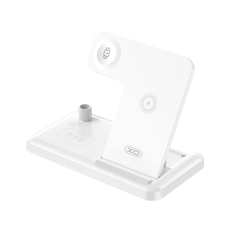 Nabíječka XO WX033 4v1 pro bezdrátové nabíjení - bílá