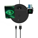 Baseus SIMPLE SWAN 3v1 MagSafe nabíječka 20W - černá