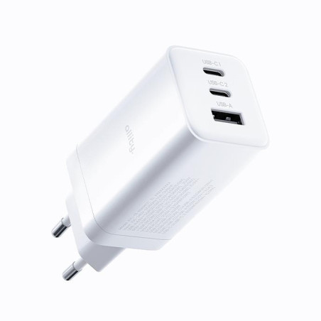 Nabíječka Allity ATC-01-65WACC 65W 3port USB-C/USB-A - bílá