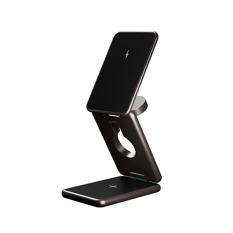 Nabíječka Allity AWC-230-22WMS 22,5W pro iPhone, Apple Watch a AirPods - grafitová