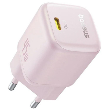 Nabíječka Baseus PicoGo 45W GaN USB-C - růžová