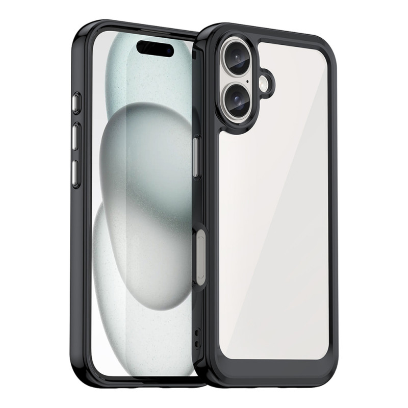 Pouzdro AG PREMIUM Outer Space s gelovým rámečkem pro iPhone 16 - černé