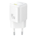 Nabíječka Baseus PicoGo 45W USB-C (GaN) - bílá