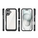 Pouzdro AG PREMIUM Outer Space s gelovým rámečkem pro iPhone 16 - černé