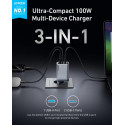 Nabíječka do sítě Anker PRIME 100W (100W) - stříbrná