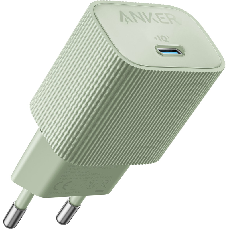 Nabíječka Anker 511 Nano 4 30W pro USB-C - zelená