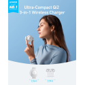 Anker MagGo B25M8 3v1 bezdrátová nabíječka pro iPhone - bílá
