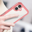 Pouzdro AG PREMIUM Outer Space s gelovým rámečkem pro iPhone 16 - červené
