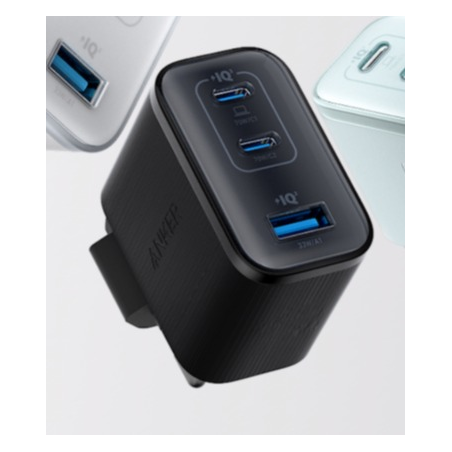 Anker Nano 70W nabíječka 3 porty (2×USB-C + USB-A) černá