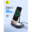 Baseus EnerFill FS41 3v1 – bezdrátová nabíječka Qi2 černá