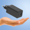 Nabíječka Allity ATC-01-65WACC 65W GaN (2×USB-C+USB-A) - černá