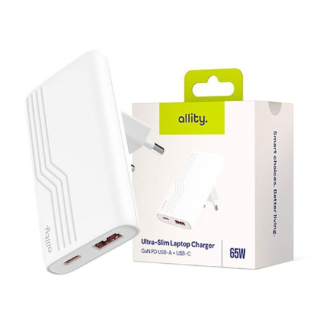 Nabíječka do sítě Allity ATC-02-65WAC 65W GaN 65W – bílá