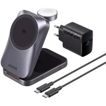 Anker PRIME Qi2.2 25W 3v1 nabíječka - černá