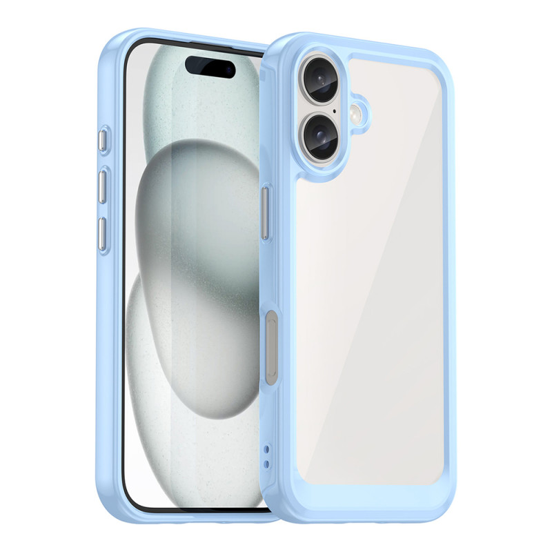 Pouzdro AG PREMIUM Outer Space s gelovým rámečkem pro iPhone 16 - modré