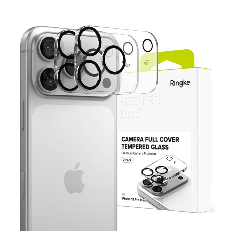 Kryt Ringke CAMERA FULL COVER 2-PACK pro iPhone 18 Pro Max - černá