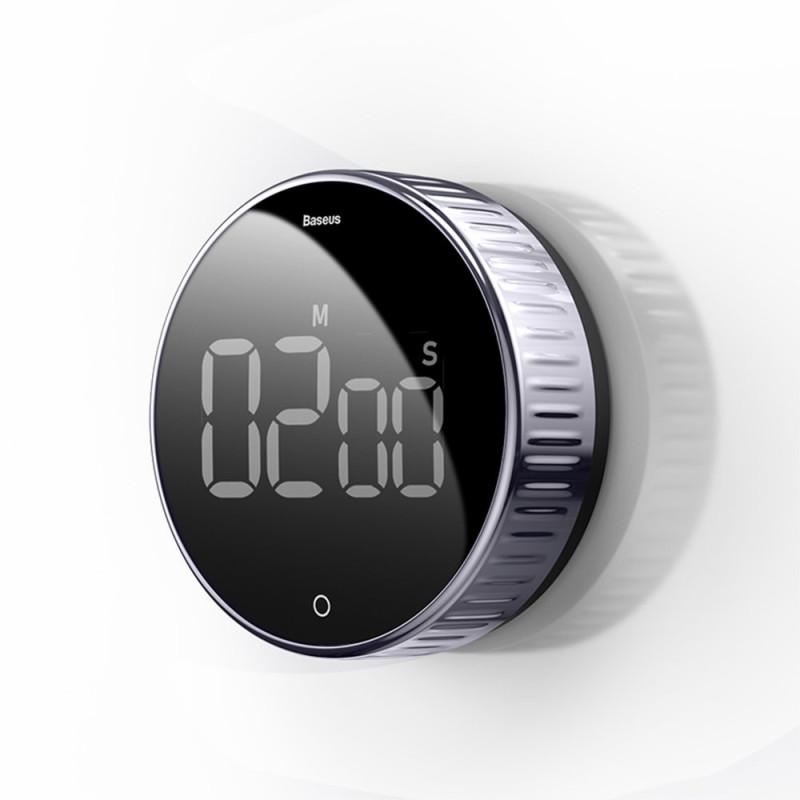 BASEUS ACDJS-01 Heyo Rotation Countdown Timer - kuchyňská minutka, černá