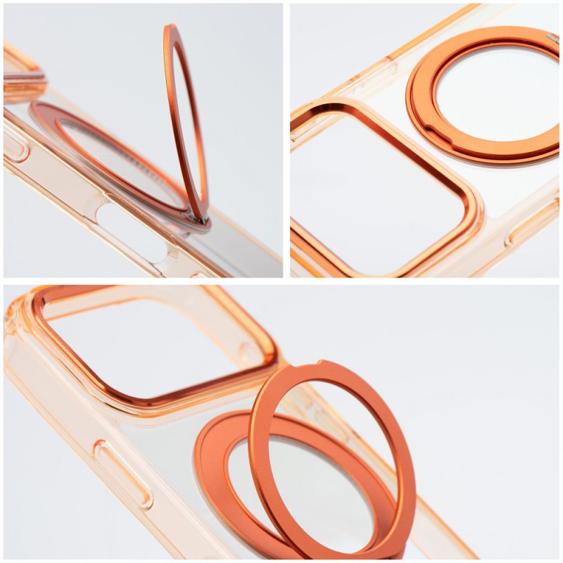 Kryt OEM FRAME CIRCLE STAND pro iPhone 18 Pro Max - oranžová (MagSafe)