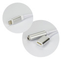 AG PREMIUM AHFI-3.5+C Redukce z Lightning na Jack 3,5/Lightning, stříbrná