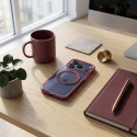 Kryt OEM FRAME CIRCLE STAND iPhone 18 Pro Max - burgundy