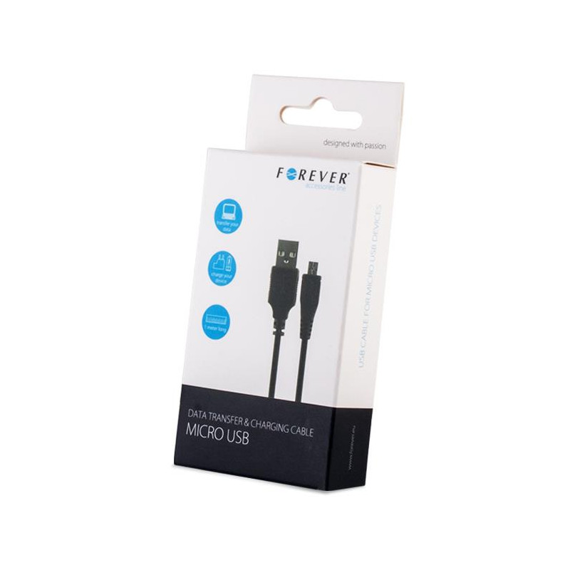 Kabel Forever pro microUSB - černý