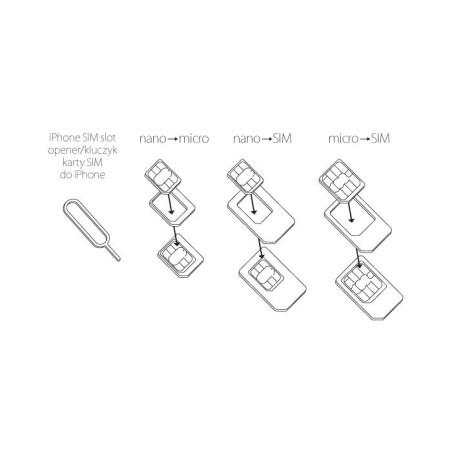 SIM adaptér set Forever pro microSIM/nanoSIM - transparentní