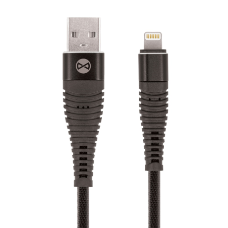 Kabel Forever SHARK USB/Lightning 1 m 2 A - černý