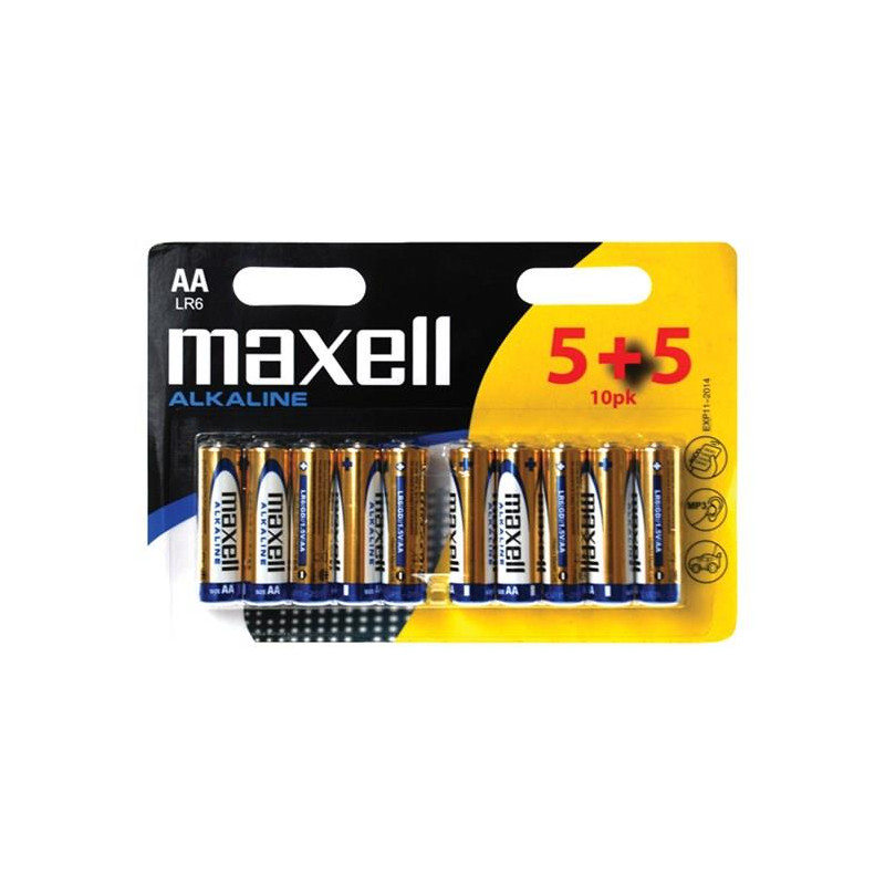 Baterie Maxell AA alkalická pro zařízení - 10 ks