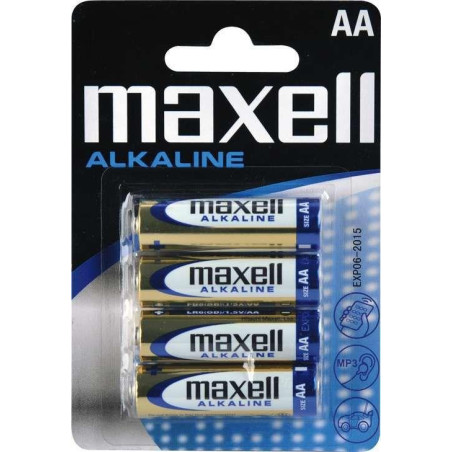 Alkalická baterie Maxell AA (R6) 4ks