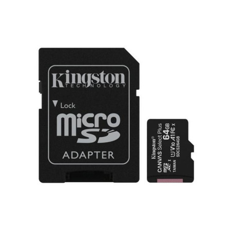 Paměťová karta Kingston 64GB microSDXC Class 10 UHS-I s adaptérem