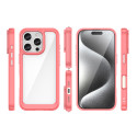 Pouzdro AG PREMIUM Outer Space s gelovým rámečkem pro iPhone 16 Pro - červené