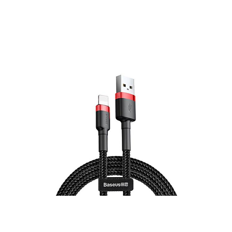 Kabel Baseus Cafule USB/Lightning 2m pro iPhone - červeno-černý