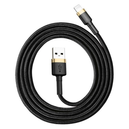 Kabel Baseus CAFULE USB/Lightning 1m 2,4A – zlato-černý