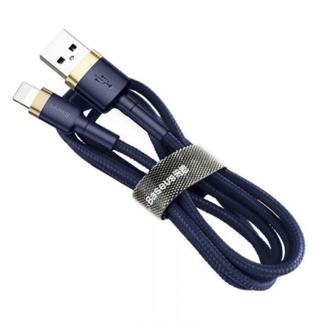 Kabel Baseus CAFULE USB/Lightning 1m 2,4A – zlatomodrý
