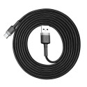 Kabel Baseus Cafule USB/USB-C 2m 2A QC3.0 – šedo-černý