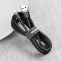 Kabel Baseus Cafule USB/USB-C 2m 2A QC3.0 – šedo-černý