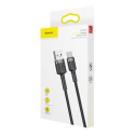 Kabel Baseus Cafule USB/USB-C 2m 2A QC3.0 – šedo-černý
