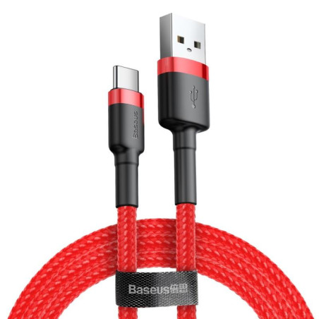 Kabel Baseus CAFULE USB/USB-C 2m 2A - červený