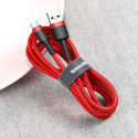 Kabel Baseus CAFULE USB/USB-C 2m 2A - červený