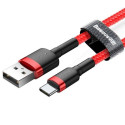 Kabel Baseus CAFULE USB/USB-C 2m 2A - červený