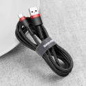 Kabel Baseus Cafule Cable USB/USB-C 2 m - červeno-černý