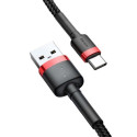 Kabel Baseus Cafule Cable USB/USB-C 2 m - červeno-černý